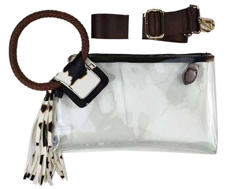 Accessories, Bags - Clear Cuff Handle Tassel Wrislet Clutch - - Cultured Cloths Apparel