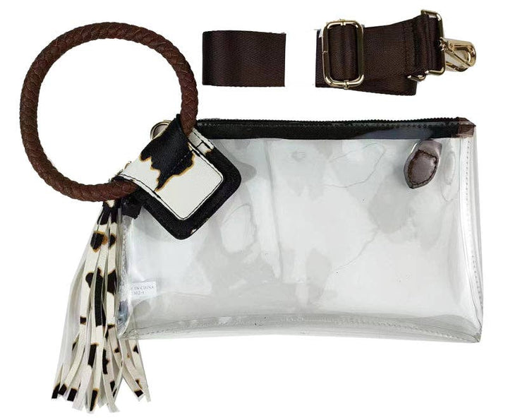 Accessories, Bags - Clear Cuff Handle Tassel Wrislet Clutch - - Cultured Cloths Apparel