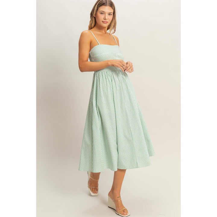 Striped Spaghetti Strap Dress