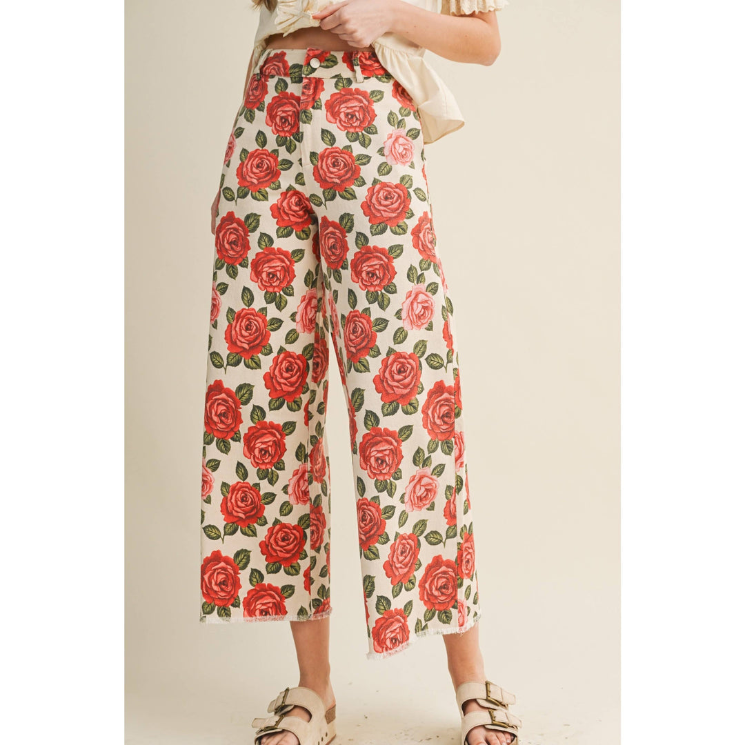 Pants - Rose Garden Heirloom Romance Tailored Pants - - Cultured Cloths Apparel