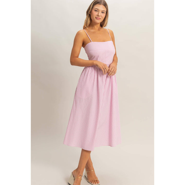 Striped Spaghetti Strap Dress