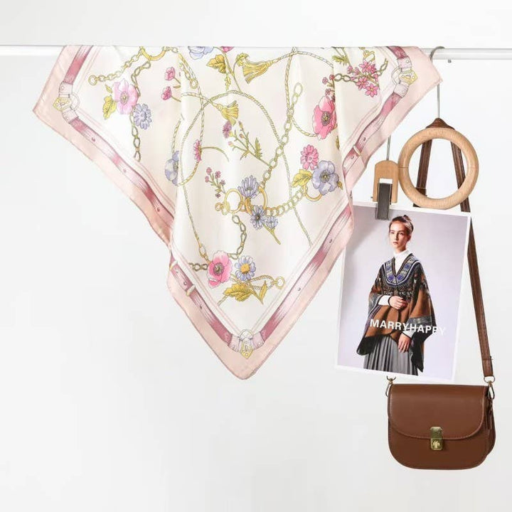 Accessories, Scarves - Vintage Floral Print Bandana Scarf - - Cultured Cloths Apparel