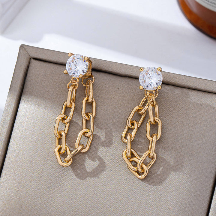 Accessories, Earrings - Crystal Stud Hoop and Drop Link Earrings | 80E62319A - - Cultured Cloths Apparel