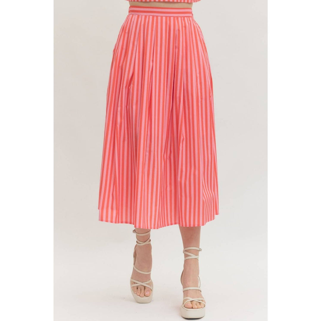 Women's Skirts - Striped midi skirt - - Cultured Cloths Apparel