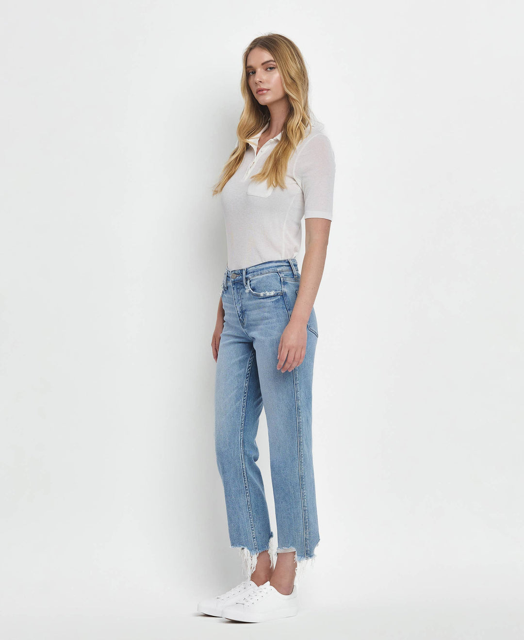 - HIGH RISE REGULAR STRAIGHT JEANS T6478 - - Cultured Cloths Apparel