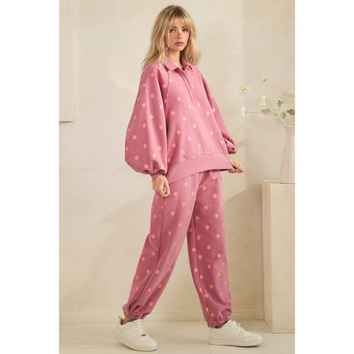 Playful Dot Quarter Zip