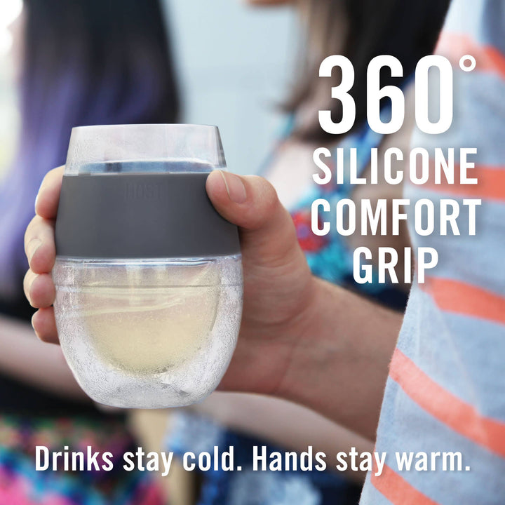 Accessories-Cups - Wine FREEZE™ Cooling Cups in Asst Tinted Colors - - Cultured Cloths Apparel