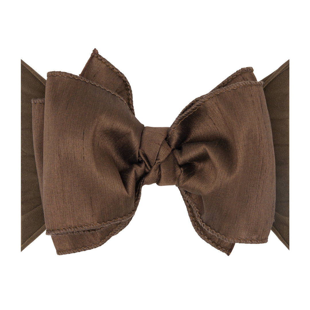 Accessories - Baby Bling® Faux Silk Big Classic Bow on soft nylon headband - - Cultured Cloths Apparel