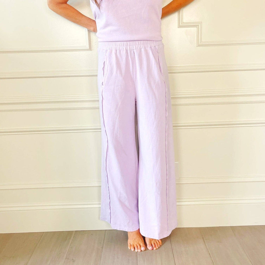 Pants - Lilac Flowy Pant - Small - Cultured Cloths Apparel