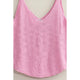 Women's Sleeveless - Try Your Luck V Neck Sleeveless Top - Pink - Cultured Cloths Apparel