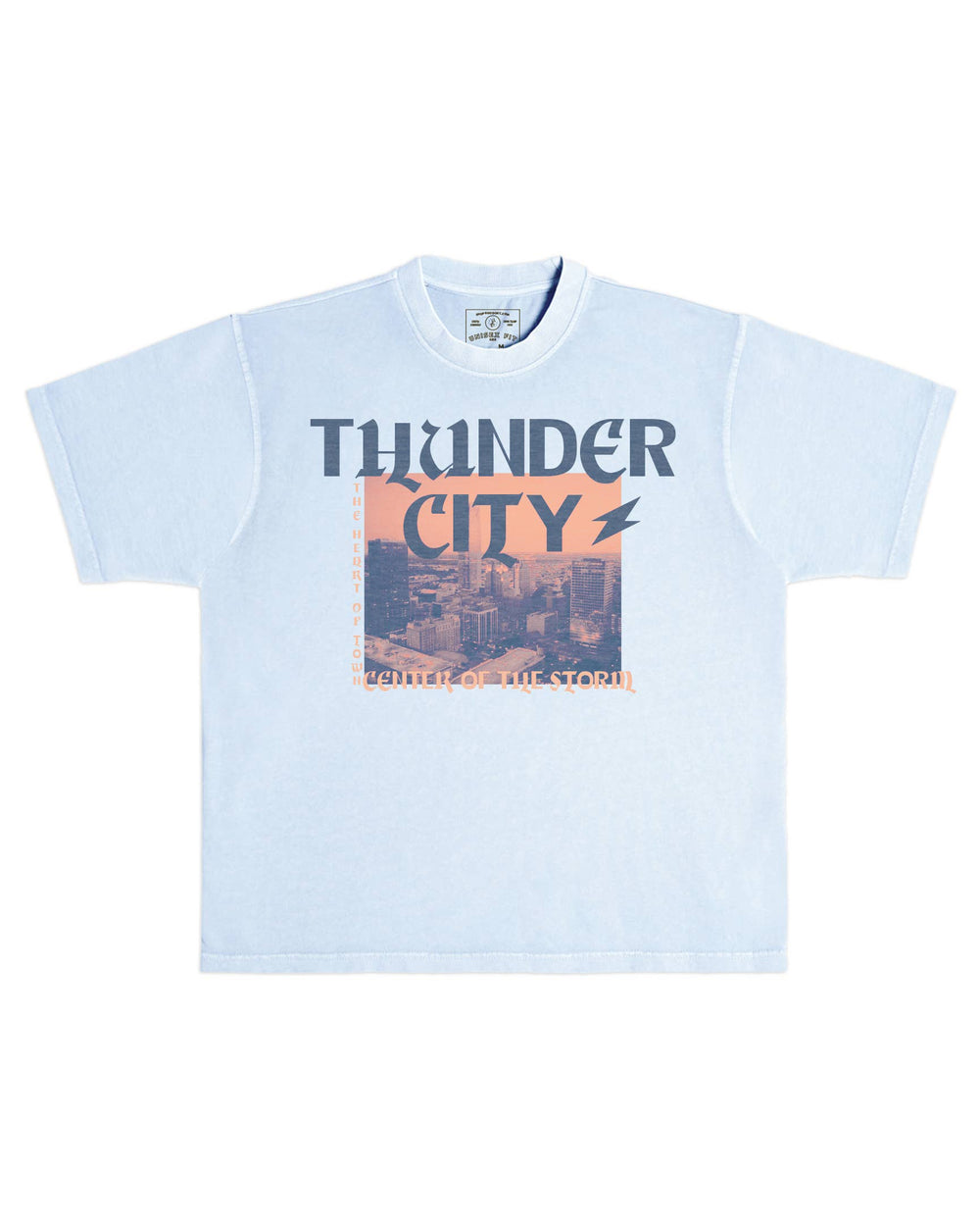 Graphic T-Shirts - Thunder City Heavyweight Unisex Tee - Oklahoma City Thunder - Grape Ice - Cultured Cloths Apparel