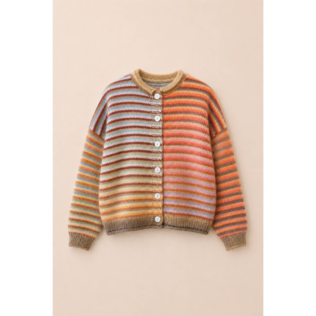 Multi color button up cardigan