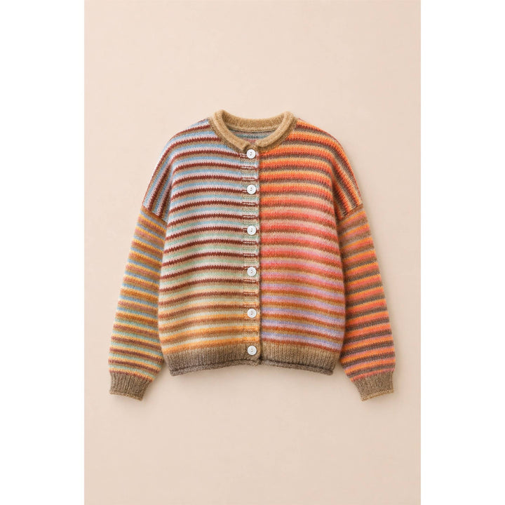 Multi color button up cardigan