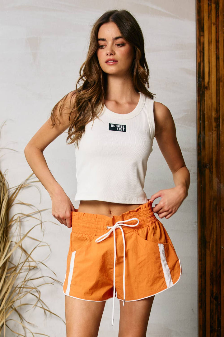 Shorts - Windbreaker Shorts With Contrast Stripe - - Cultured Cloths Apparel