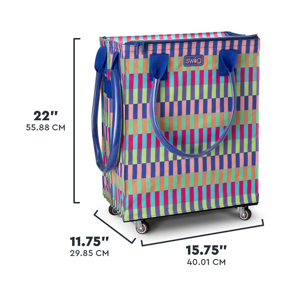 Accessories, Bags - Brite Stripe Mega Tote Bag - - Cultured Cloths Apparel