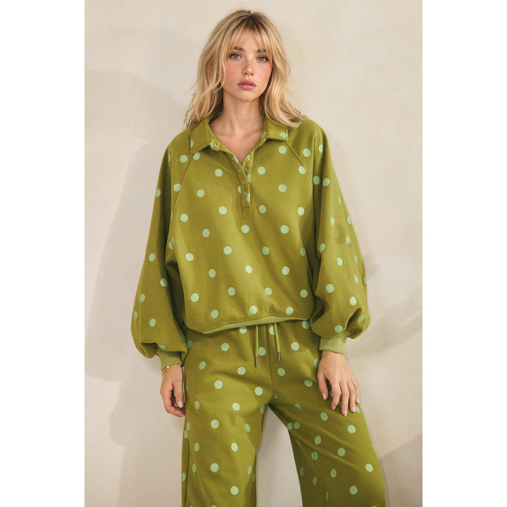 Playful Dot Quarter Zip
