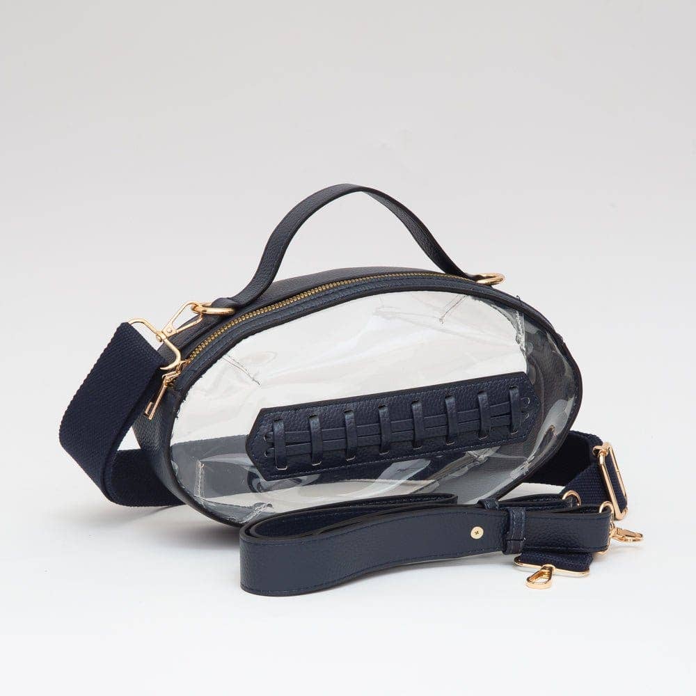- Clear Gameday Football Stitch Detail Crossbody Bag - - Cultured Cloths Apparel