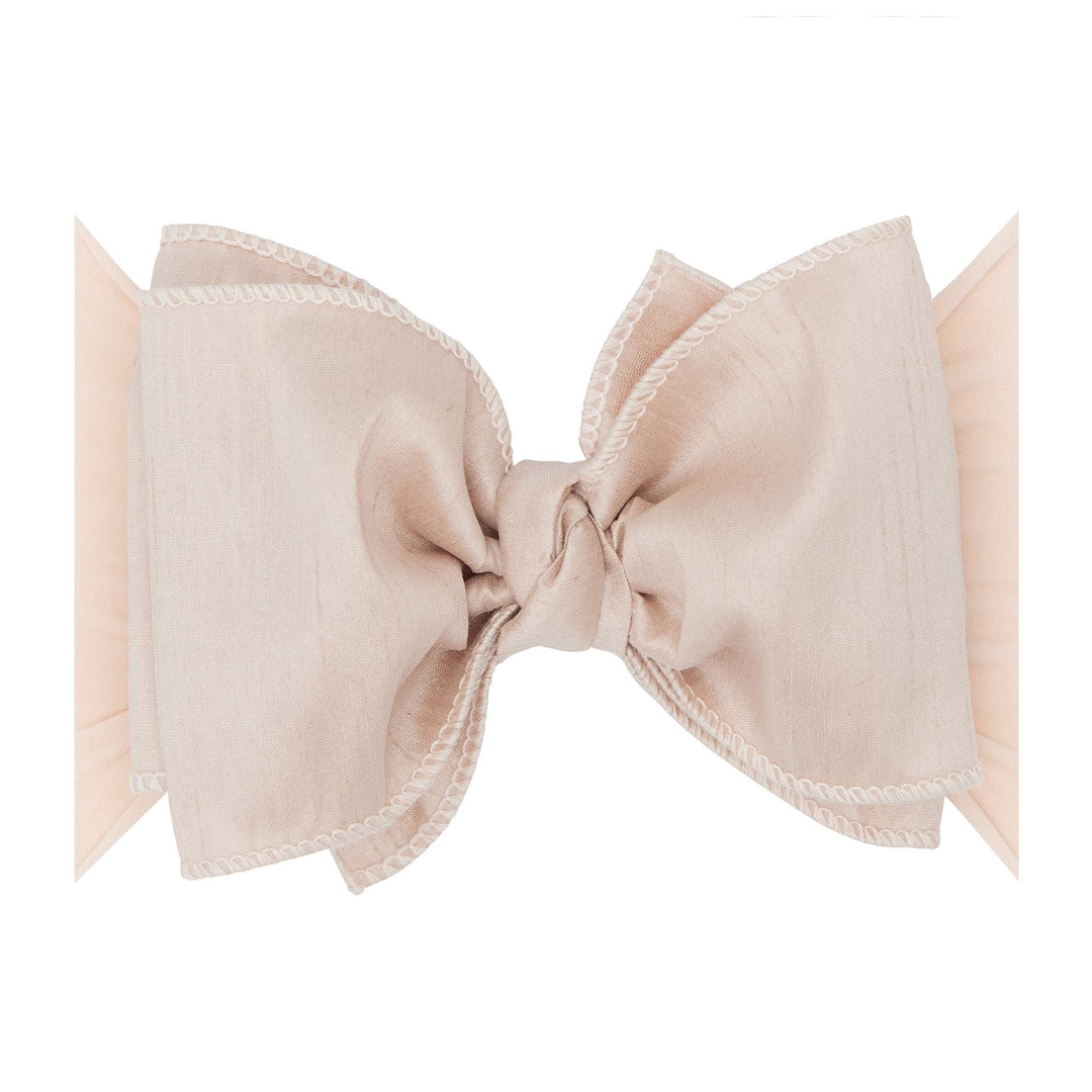 Accessories - Baby Bling® Faux Silk Big Classic Bow on soft nylon headband - - Cultured Cloths Apparel