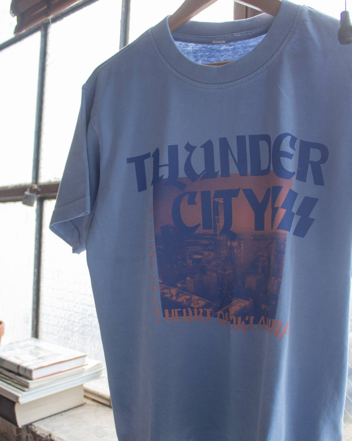 Graphic T-Shirts - Thunder City Heavyweight Unisex Tee - Oklahoma City Thunder - - Cultured Cloths Apparel