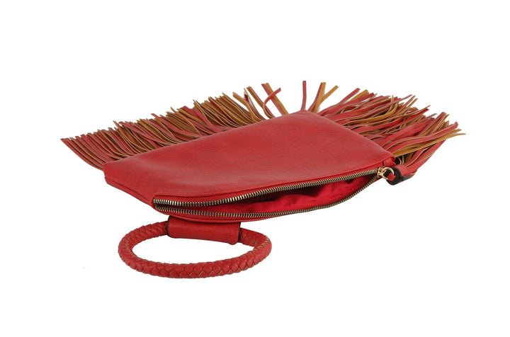 - Fringe Soft Vegan Leather Wristlet/Clutch - - Cultured Cloths Apparel