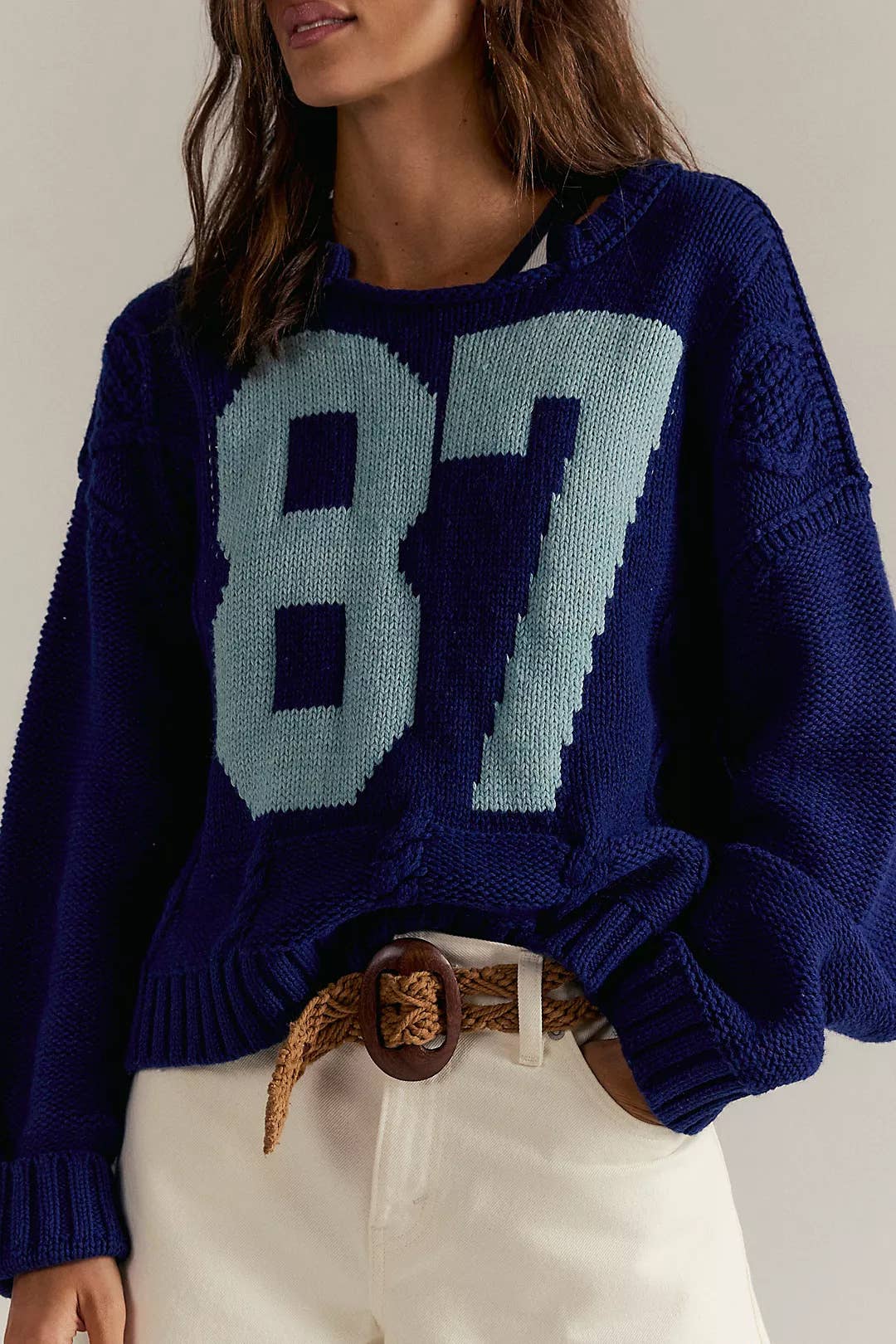 The 87 Pullover Sweater With Twist Pattern