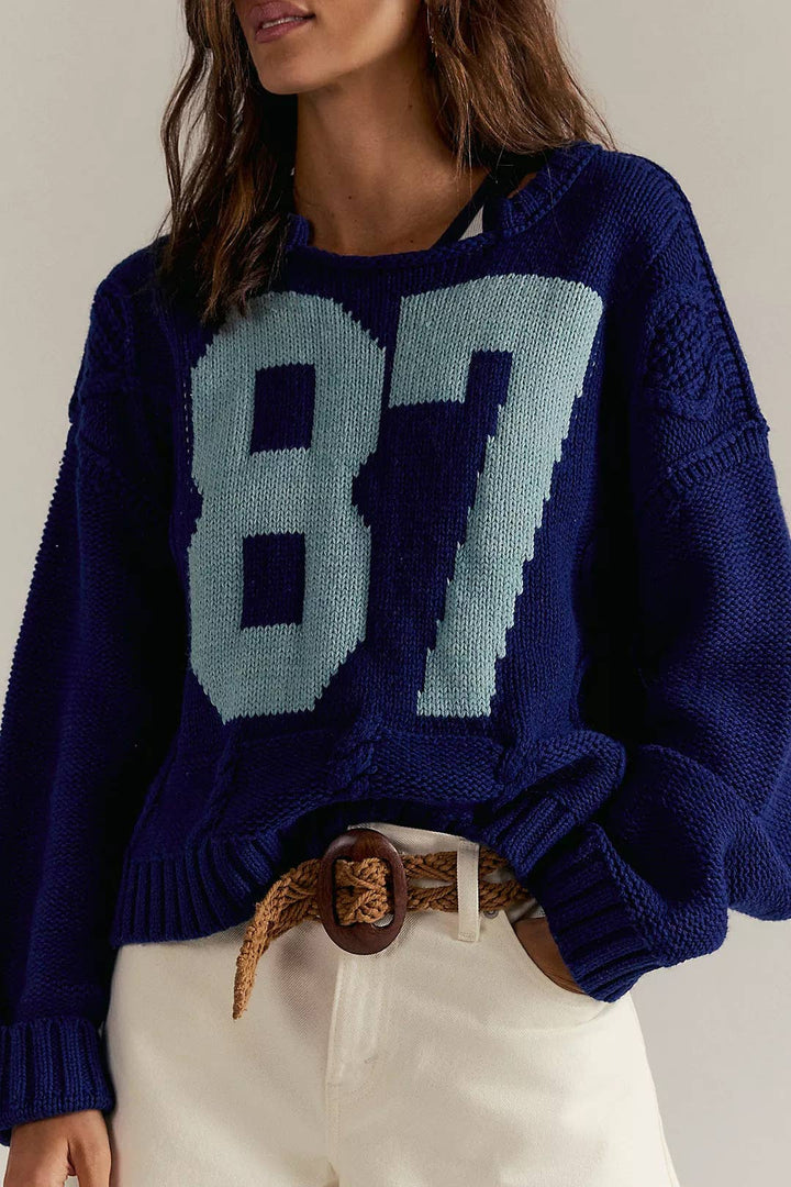 The 87 Pullover Sweater With Twist Pattern