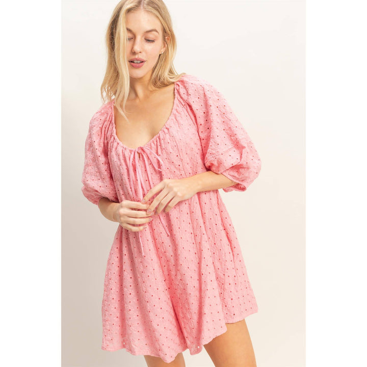 Women's Rompers - Eyelet Babydoll Romper - - Cultured Cloths Apparel