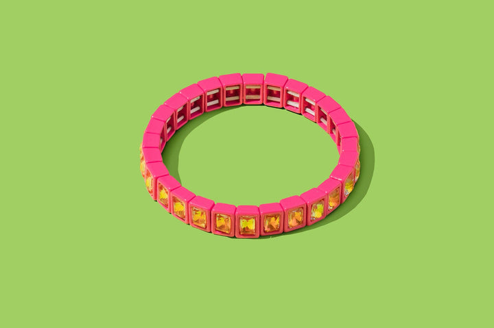 Accessories, Bracelets - Enamel Stretch Bracelet - Small Gems - Penelope - - Cultured Cloths Apparel