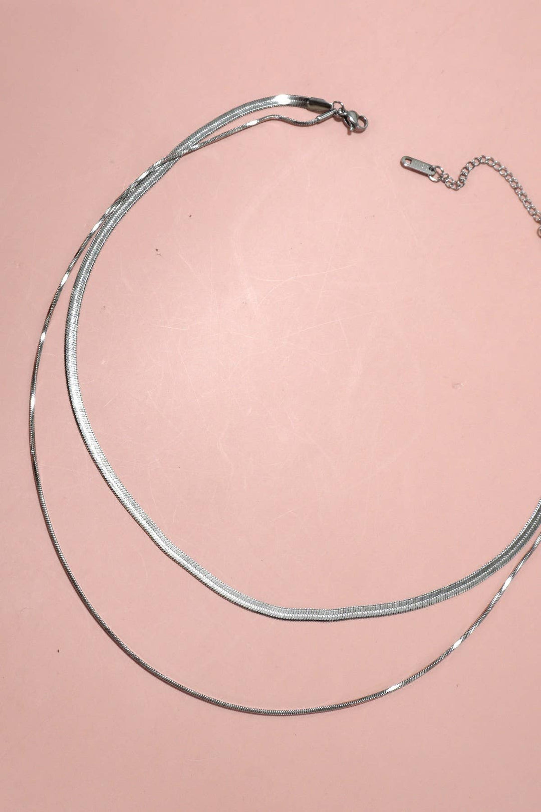 Accessories, Necklaces - STAINLESS STEEL TARNISH FREE MULTI LAYER NECKLACE | 40NK315 - - Cultured Cloths Apparel
