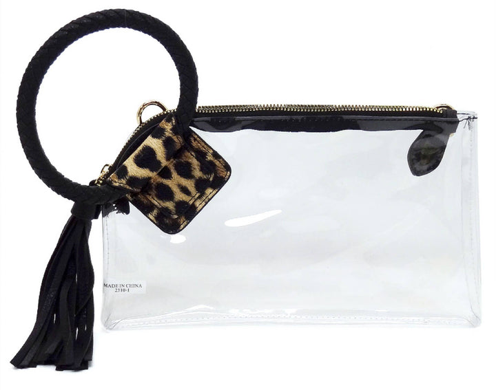 Accessories, Bags - Clear Cuff Handle Tassel Wrislet Clutch - - Cultured Cloths Apparel