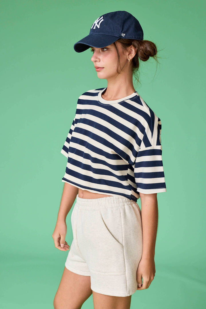 Women's Short Sleeve - Round Neck Short Sleeve Crop Top - - Cultured Cloths Apparel