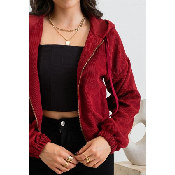 Outerwear - Corduroy Zip Up Jacket -  - Cultured Cloths Apparel