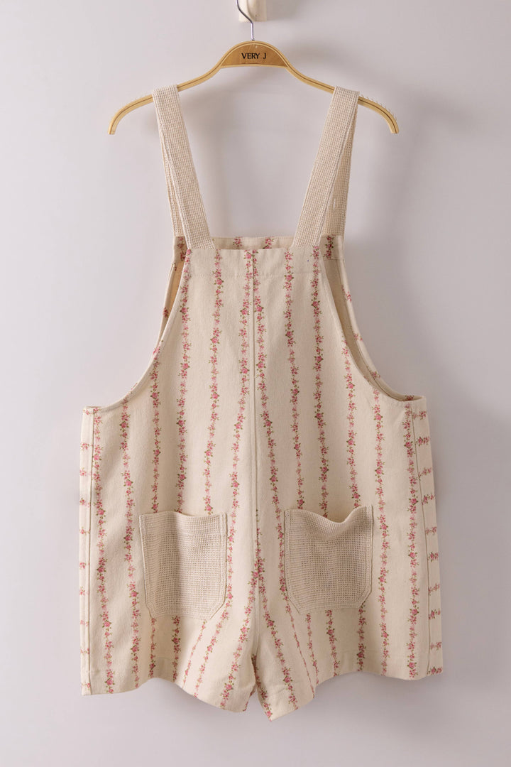 Romper - Floral Print Casual Overall - SMALL - Cultured Cloths Apparel