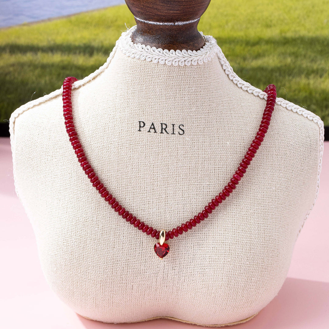 Accessories, Necklaces - NATURAL SEMI PRECIOUS STONE BEADED CHARM NECKLACE | 80N92658 - - Cultured Cloths Apparel