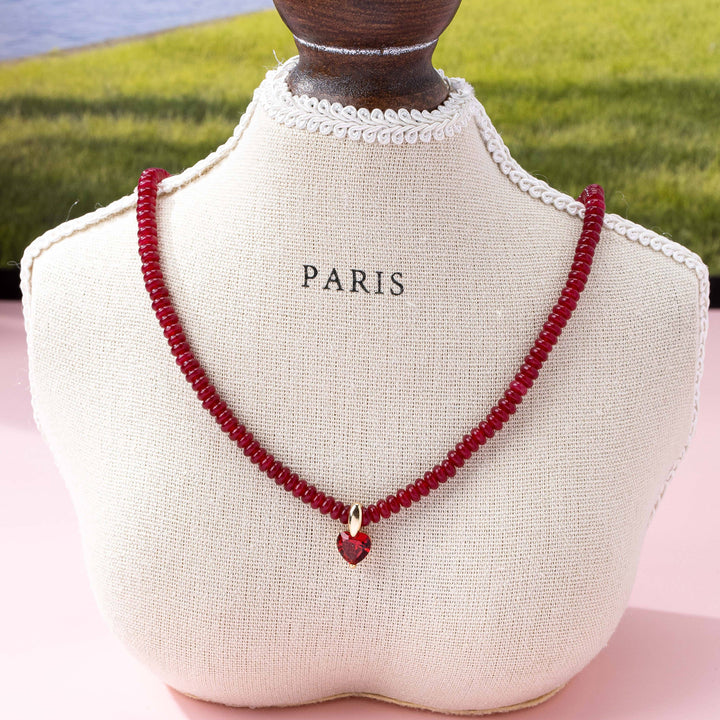 Accessories, Necklaces - NATURAL SEMI PRECIOUS STONE BEADED CHARM NECKLACE | 80N92658 - - Cultured Cloths Apparel