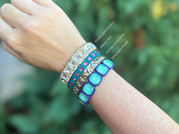 Accessories, Bracelets - Enamel Stretch Bracelet - Earth Tone Colors - - Cultured Cloths Apparel