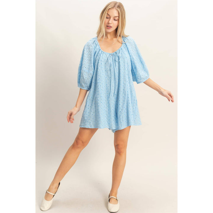 Women's Rompers - Eyelet Babydoll Romper - - Cultured Cloths Apparel