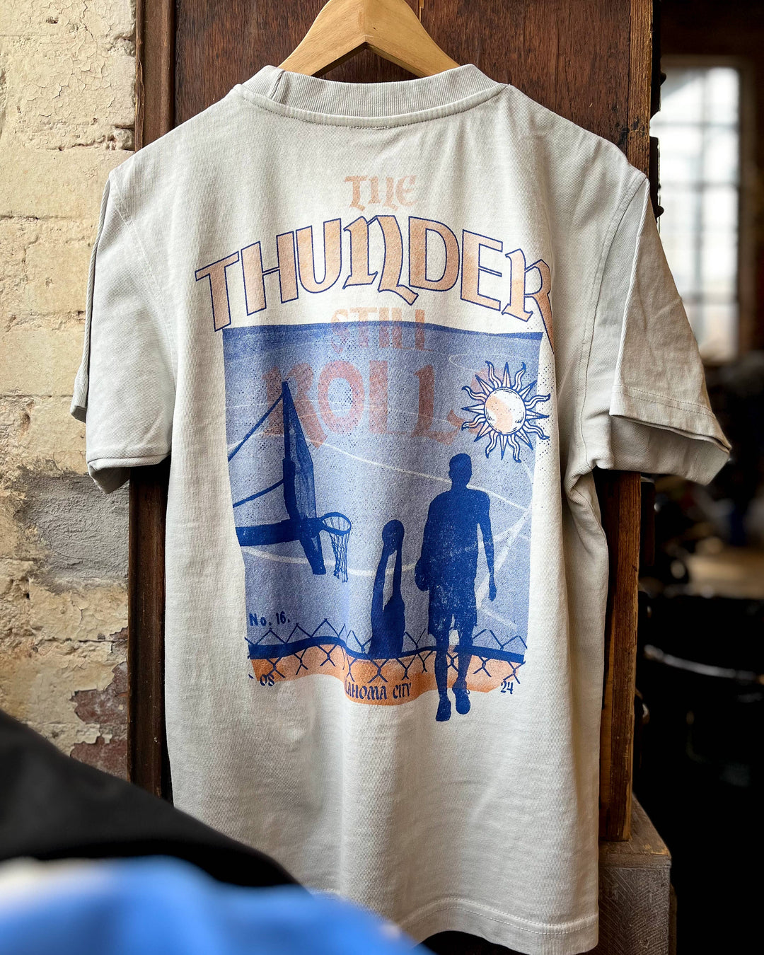 Graphic T-Shirts - Thunder Still Rolls Heavyweight Tee - Oklahoma City Thunder - - Cultured Cloths Apparel