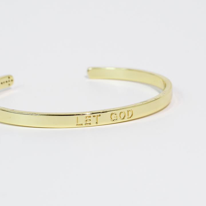 Accessories, Bracelets - Let God Bangle - Gold - Cultured Cloths Apparel