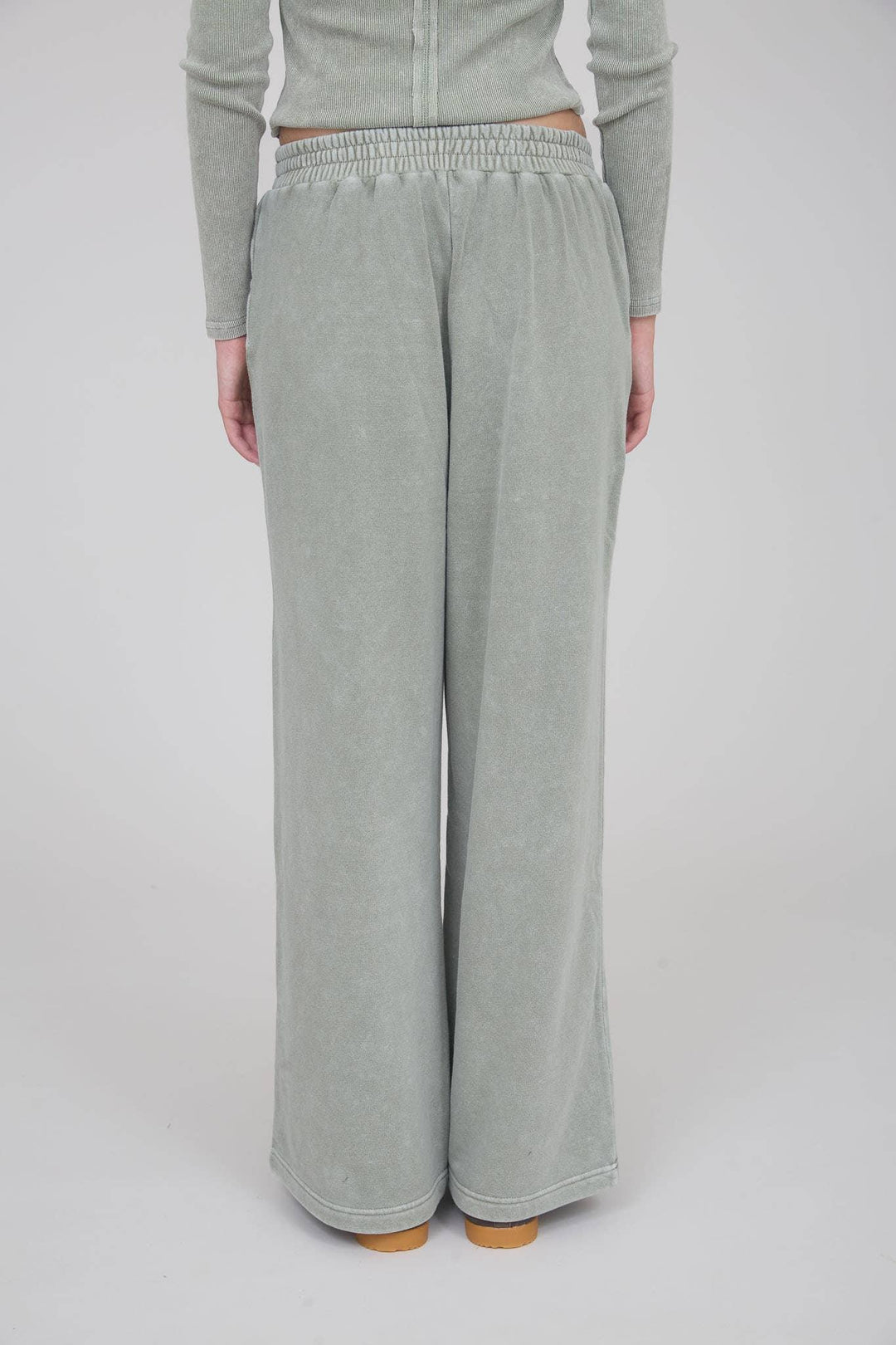WASHED WIDE LEG DRAWSTRING LOUNGE PANTS