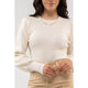 Women's Sweaters - Bishop Sleeve Rib Knit Sweater -  - Cultured Cloths Apparel