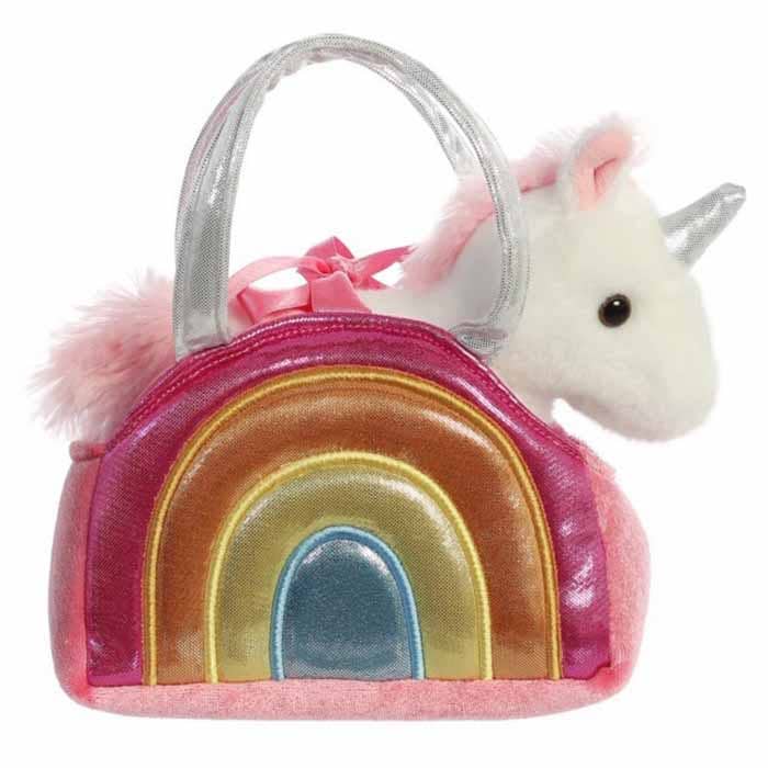 Accessories, Toys - 7" Unicorn in Rainbow Purse - - Cultured Cloths Apparel
