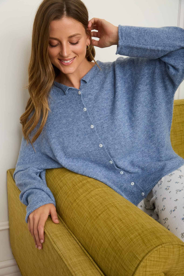 Women's Sweaters - LIGHTWEIGHT BUTTON DOWN KNIT CARDIGAN - - Cultured Cloths Apparel