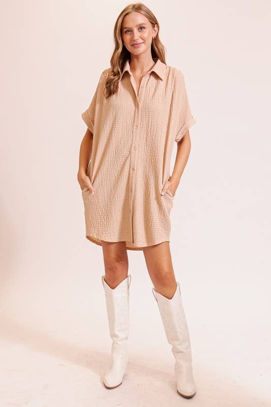 Boho Gal Textured T Shirt Dress Boho Gal Textured T Shirt Dress