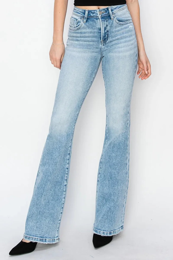 Denim - RISEN High Rise Bootcut Jeans - LIGHT - Cultured Cloths Apparel