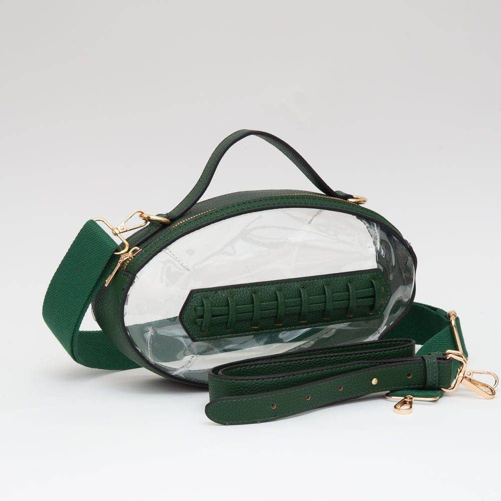 - Clear Gameday Football Stitch Detail Crossbody Bag - - Cultured Cloths Apparel