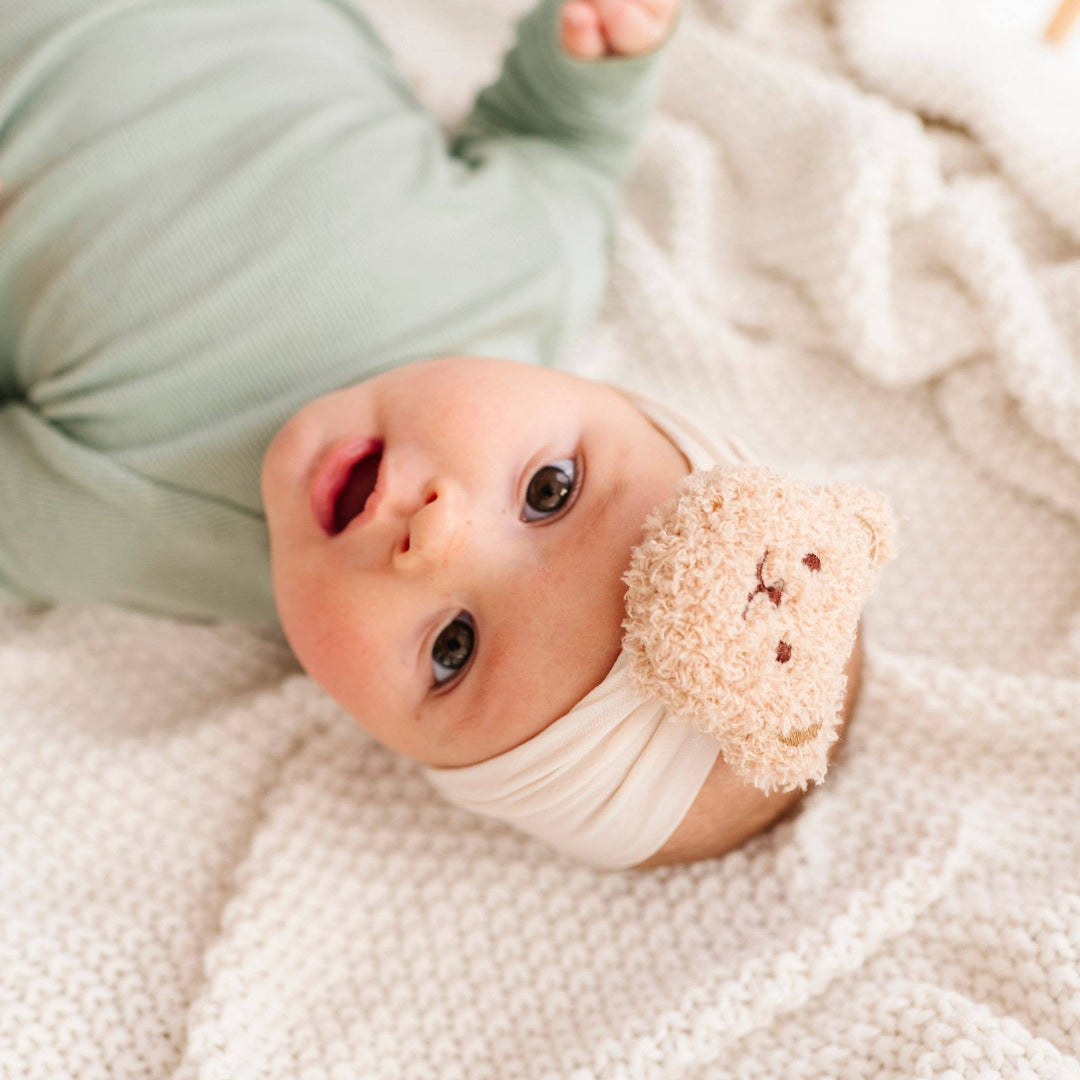 Accessories - Baby Bling® Teddy Bear soft nylon headband - - Cultured Cloths Apparel