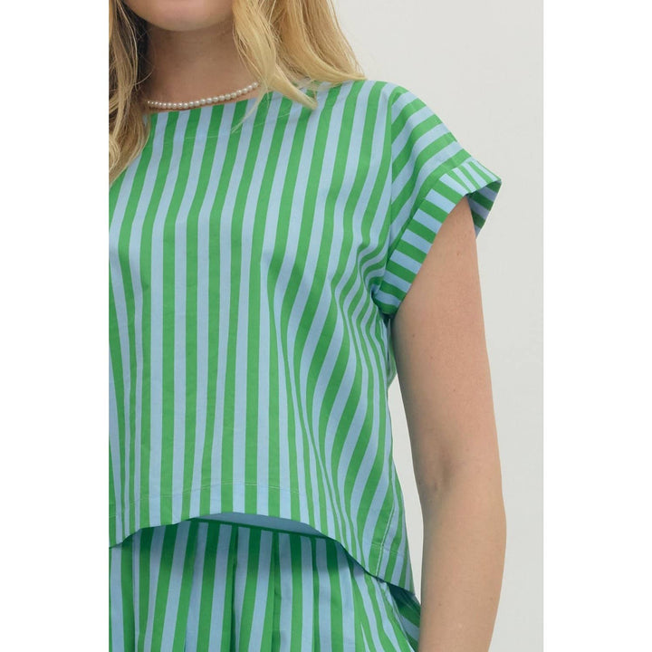 Women's Short Sleeve - Striped short sleeve top - - Cultured Cloths Apparel