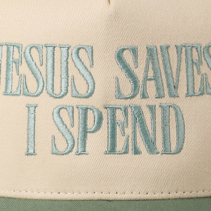 Accessories, Hats - JESUS SAVES I SPEND Embroidery Trucker Hat - - Cultured Cloths Apparel