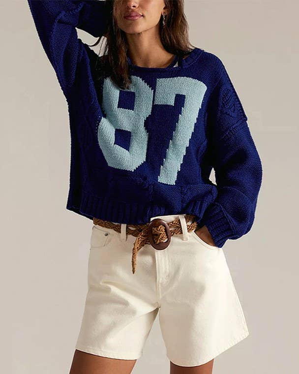 The 87 Pullover Sweater With Twist Pattern